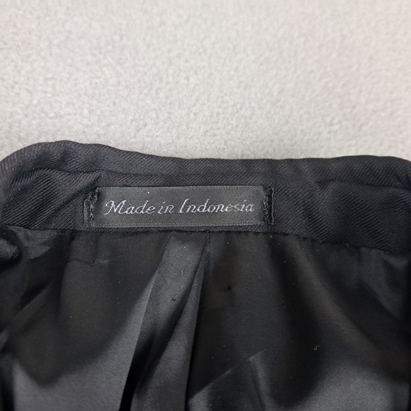 Lauren Ralph Lauren Blazer Mens 42L Black Wool Equestrian Buttons‎ Derby Jacket - Picture 7 of 16